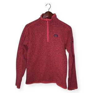 Patagonia Better Sweater 1/4 Zip Fleece Pullover in Pink Size Medium.